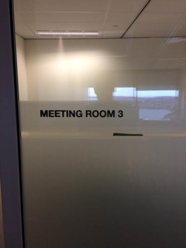 Vinyl signs with frosting